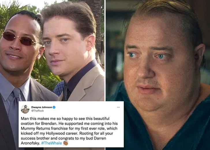 Dwayne Johnson Says ‘Beautiful Ovation’ for Brendan Fraser in ‘The Whale’ Makes Him ‘So Happy’