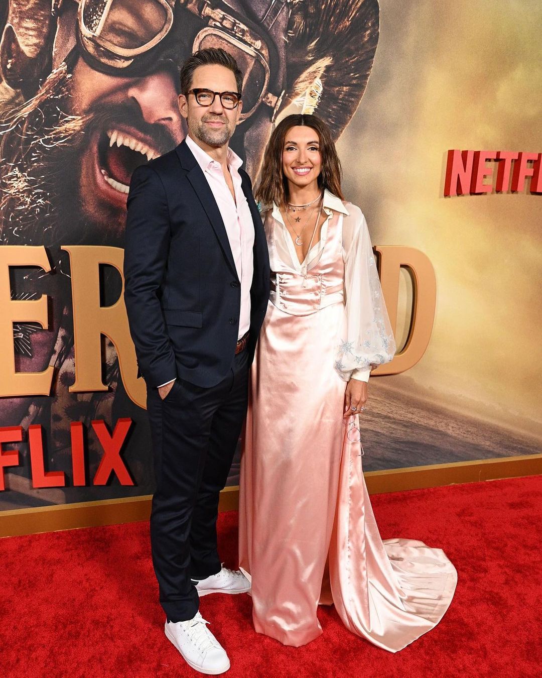 India de Beaufort with her husband, Todd Grinnell, at the premiere of 'Slumberland'
