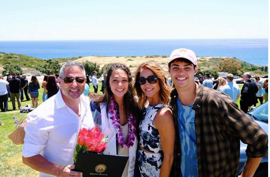 Noah Centineo with his family.