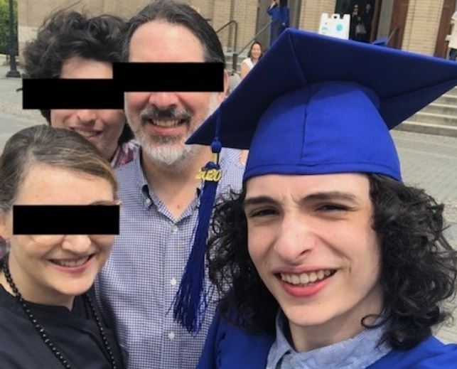 Finn Wolfhard with his family