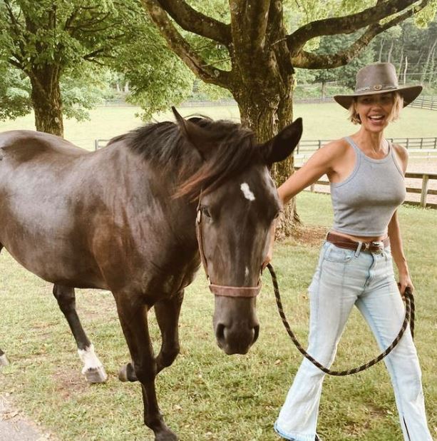 Arielle Kebbel enjoying horseriding