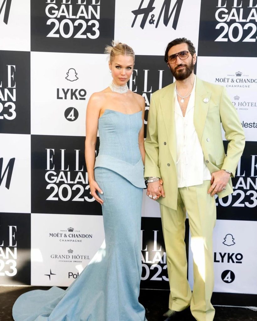 Fares Fares attended Elle's Gala with his wife Clara Hallencreutz Fares. 