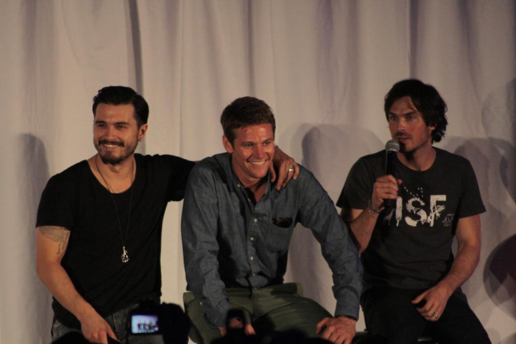 Zach Roerig, Michael Malarkey and Ian Somerhalder appeared together at Bloody Night Con 5 in Spain in 2015