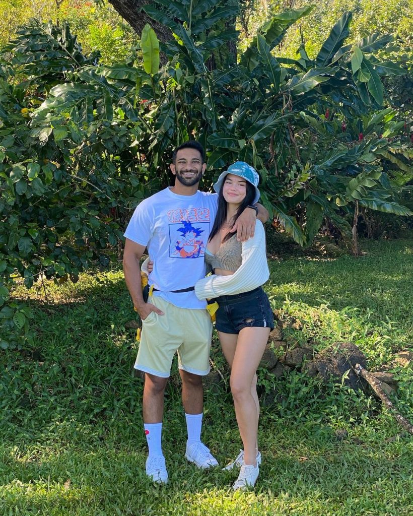 Paris Berelc with her boyfriend Rhys Athayde in Maui, Hawaii.