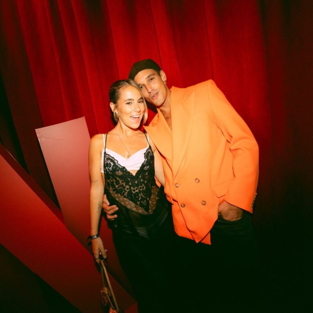 Joel Sanchez with his girlfriend Ana Nieto at the premiere of 'Burning Body'