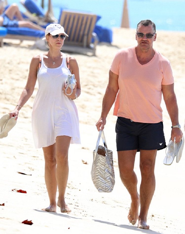 Craig Fairbrass with his wife, Elke Kellick on the beach