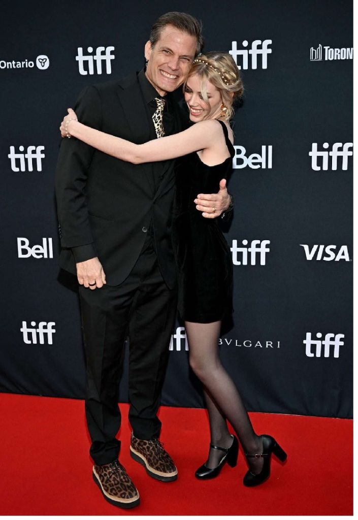 Grace Van Dien with her father Casper Van Dien at the TIFF film premiere