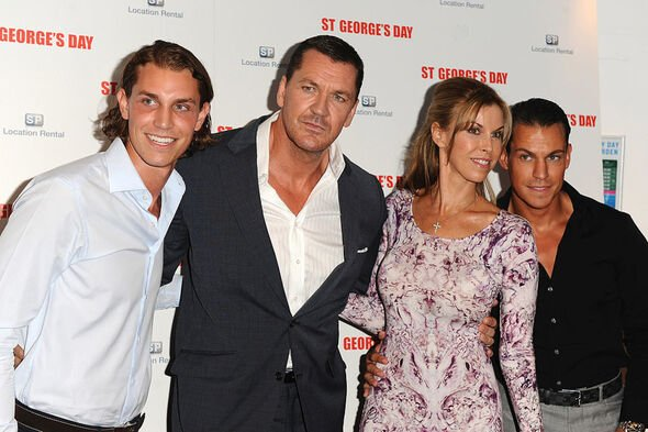 Craig Fairbrass with his wife Elke Kellick and two sons, Jake and Luke Fairbrass