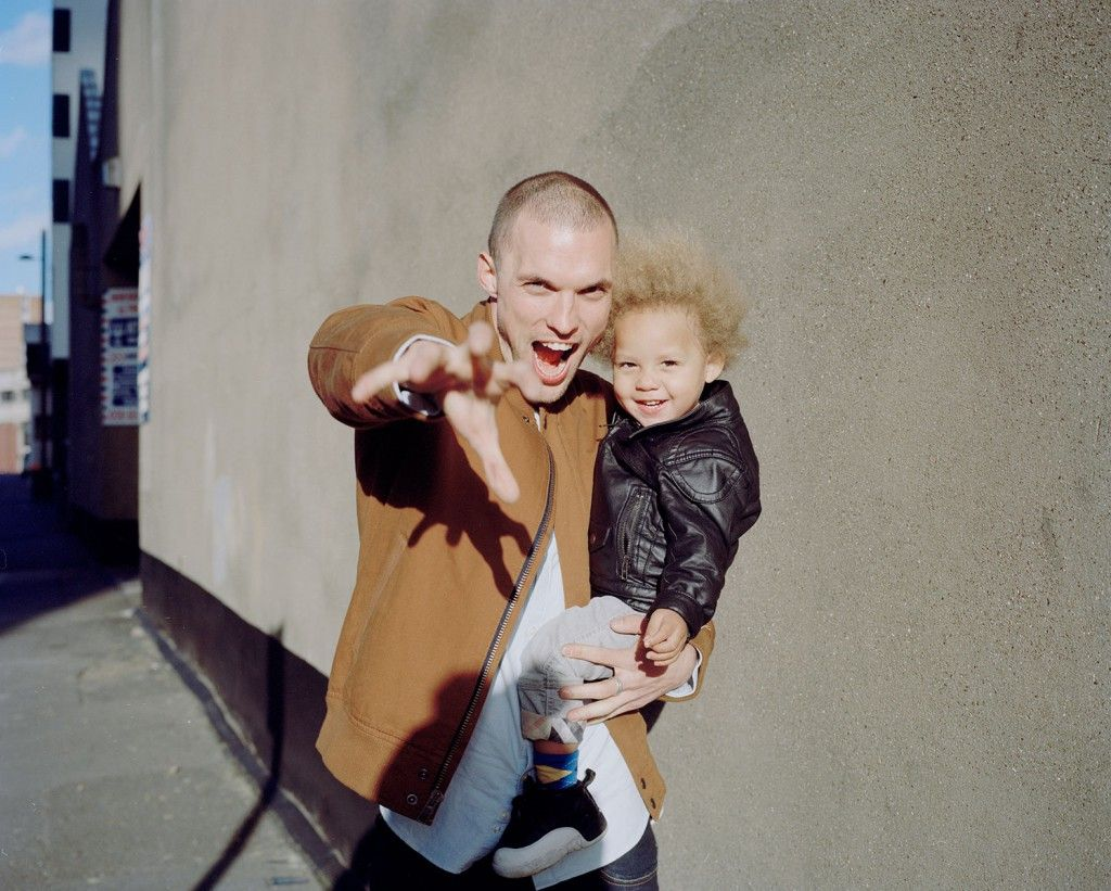Ed Skrein with his son Marley