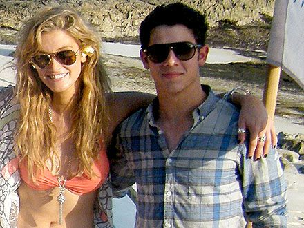 Delta Goodrem and Nick Jonas back when they were dating