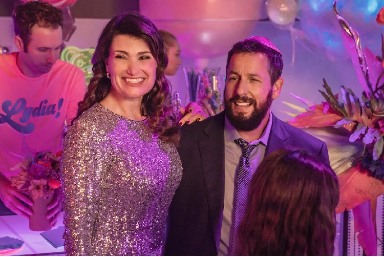 Idina Menzel and Adam Sandler in 'You Are So Not Invited To My Bar Mitzvah'